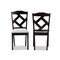 Baxton Studio Ruth Grey Upholstered and Espresso Brown Finished Dining Chair, PK2 149-8962 - alternate 3
